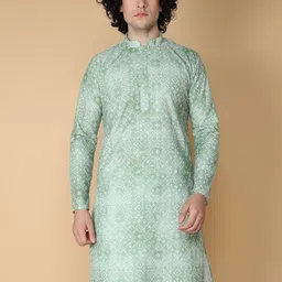 NAMASKAR Mandarin Collar Cotton Straight Kurta-picture-10