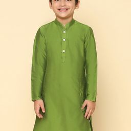 KISAH Boys Mandarin Collar Straight Kurta-picture-15