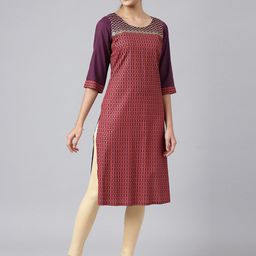 AURELIA Festive Geometric Print Kurta-picture-38