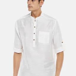 indus route by Pantaloons Men White Thread Work Kurta-picture-19