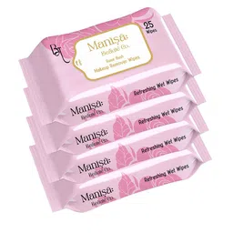 Manisa Beaute Co. Set Of 4 Rose Flush Makeup Remover Wipes - 25 Wipes Each-picture-10