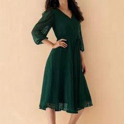 all about you Crepe Fit & Flare Midi Dress image 5