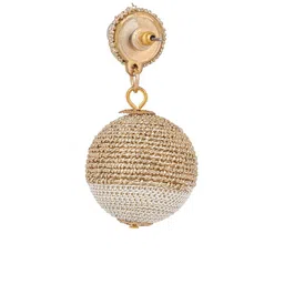 MINJI AND CO. Gold-Plated Circular Shaped Drop Earrings image 2