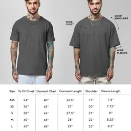 The Souled Store Oversized Carbon Colourblocked T-Shirt image 2