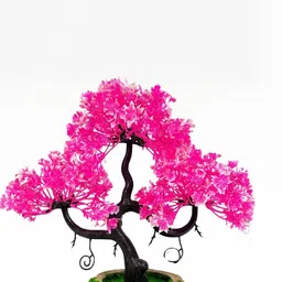 Dekorly Pink Plastic Artificial Flowers & Plants With Pot image 2