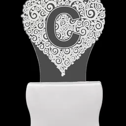 1ST TIME Red & White Printed Acrylic Abstract Shaped Shaped Wall Lamp image 3