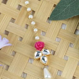 Asthetika Kids Gold-Plated Kundan-Studded Maang Tikka-image-14