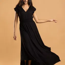 Block Hop Maternity Fit & Flare Maxi Dress-picture-10