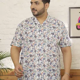 bigbanana Men Plus Size Printed Casual Shirt-image-73