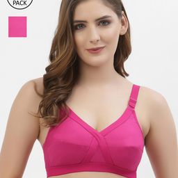 Floret Pack of 2 Magenta Non Wired Full Coverage Everyday Bra-picture-30