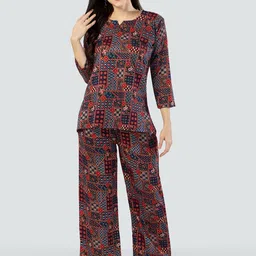 Romaisa Women Printed Night suit-picture-13