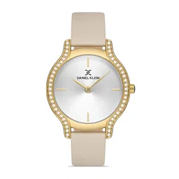 Daniel Klein Women Silver-Toned Dial & Beige Leather Straps Analogue Watch DK.1.13209-3-picture-39