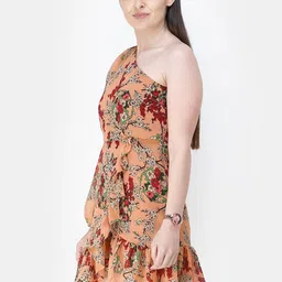 BAESD Floral Print Ruffled Chiffon Mini Dress image 3