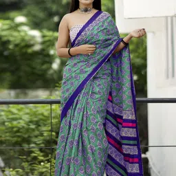 Mitera Bagh Bagru Saree-picture-36
