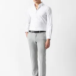 Van Heusen Men Slim Fit Mid-Rise Flat-Front Formal Trousers image 5