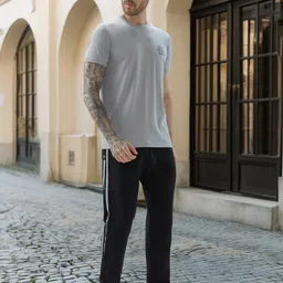 Status Quo Men Mid Rise Side Stripes Regular Fit Track Pants-image-32