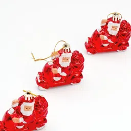 Archies 3Pcs White & Red Christmas Decor Balls image 3