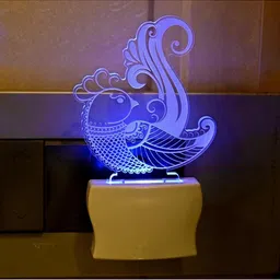 1ST TIME White & Transparent 3D Illusion LED Plug Night Lamps-image-83