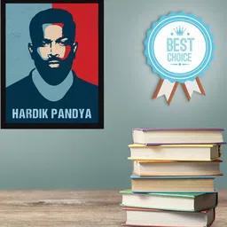 Chaka Chaundh Hardik pandya Quotes Wall Art image 5