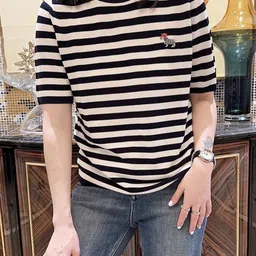 KPOP Women Striped T-shirt-picture-21