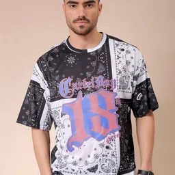 The Indian Garage Co Men Graphic Printed Round Neck Oversized T-shirt-picture-16