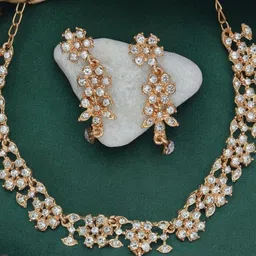 Women Click Stones Studded Jewellery Set image 2