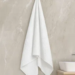 Portico White Printed Cotton 150 GSM Bath Towel-picture-17