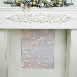 Little Surprise Box LLP Grey & Yellow Snow Frosted Christmas Garland With Ornament Fillers-picture-8
