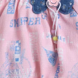 The Magic Wand Girls Printed Short Sleeves Top With Skirt image 3