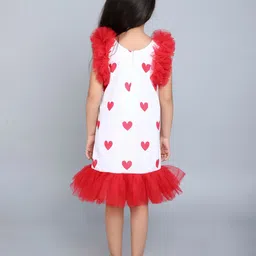 Pink Chick Print Flutter Sleeve A-Line Dress image 5