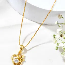 Jewels Nest Women Stainless Steel Gold-Plated Stones Studded Statement Necklace-picture-29