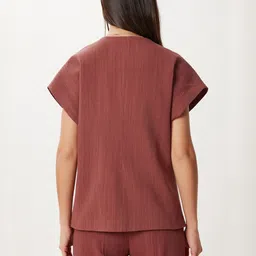 Happiness istanbul Short Sleeves Pure Cotton Shirt With Trousers image 4