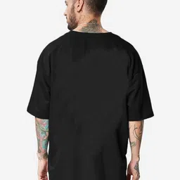 f Gallery Men Printed Drop-Shoulder Sleeves T-shirt image 3