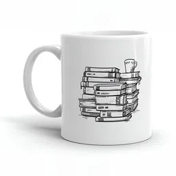 Mr UVD White & Black Graphic Printed Ceramic Glossy Mugs 350 ml image 3