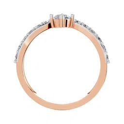 Sparkles Women 14K Rose Gold Lab Grown Diamond 0.78 Carat Round Shape Diamond Ring image 3