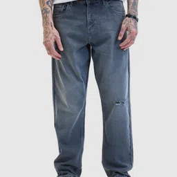 Snitch Men Comfort Relaxed Fit Low Distress Heavy Fade Stretchable Jeans-picture-39