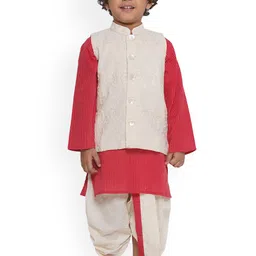Little Bansi Boys Mandarin Collar Pure Cotton Kurta image 1