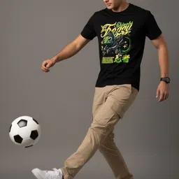 OUTLAWS Men Printed Short Sleeves Regular Fit T-shirt image 2