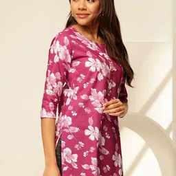 KALINI Women Cotton Printed Regular Tops image 2