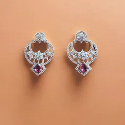 Anouk Rhodium-Plated Cubic Zirconia-Studded Jewellery Set image 4