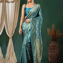 KALINI Woven Design Zari Banarasi Saree-picture-24