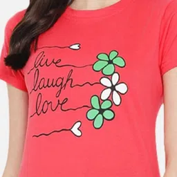 Dreambe Women Pack of 3 Graphic Printed Round Neck Cotton T-shirts image 4