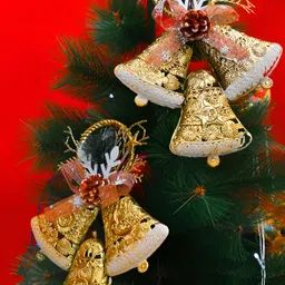 TAYHAA 2-Pcs Yellow Hanging Half Jingle Bells-picture-39