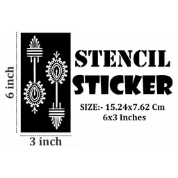 VOORKOMS Mehndi Design Stencil Sticker image 5