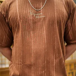 Maniac Men Dyed Round Neck Cotton Oversized T-shirt image 4