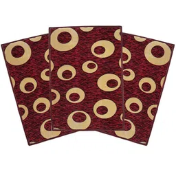 Kuber Industries Brown & Cream-Colored 3 Pieces Printed Anti-Slip Doormats image 2