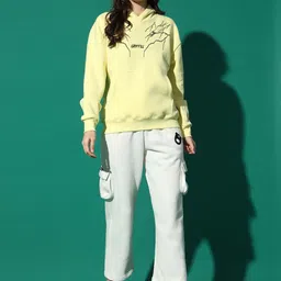 GRIFFEL Women Printed Hooded Sweatshirt image 2