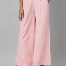 SHOWOFF Women Relaxed Straight Leg Straight Fit Wrinkle Free Cotton Parallel Trouser-image-60