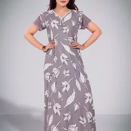 BellaMora Floral Embroidered V Neck Maxi Nightdress-picture-25