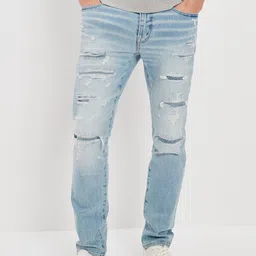 AMERICAN EAGLE OUTFITTERS Men AirFlex+ Highly Distressed Heavy Fade Stretchable Jeans-picture-33